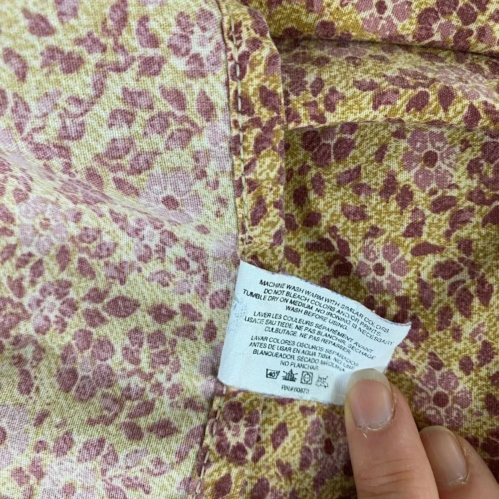 Vtg Westpoint Stevens Flat sheet floral w paisley Boho/Cottage